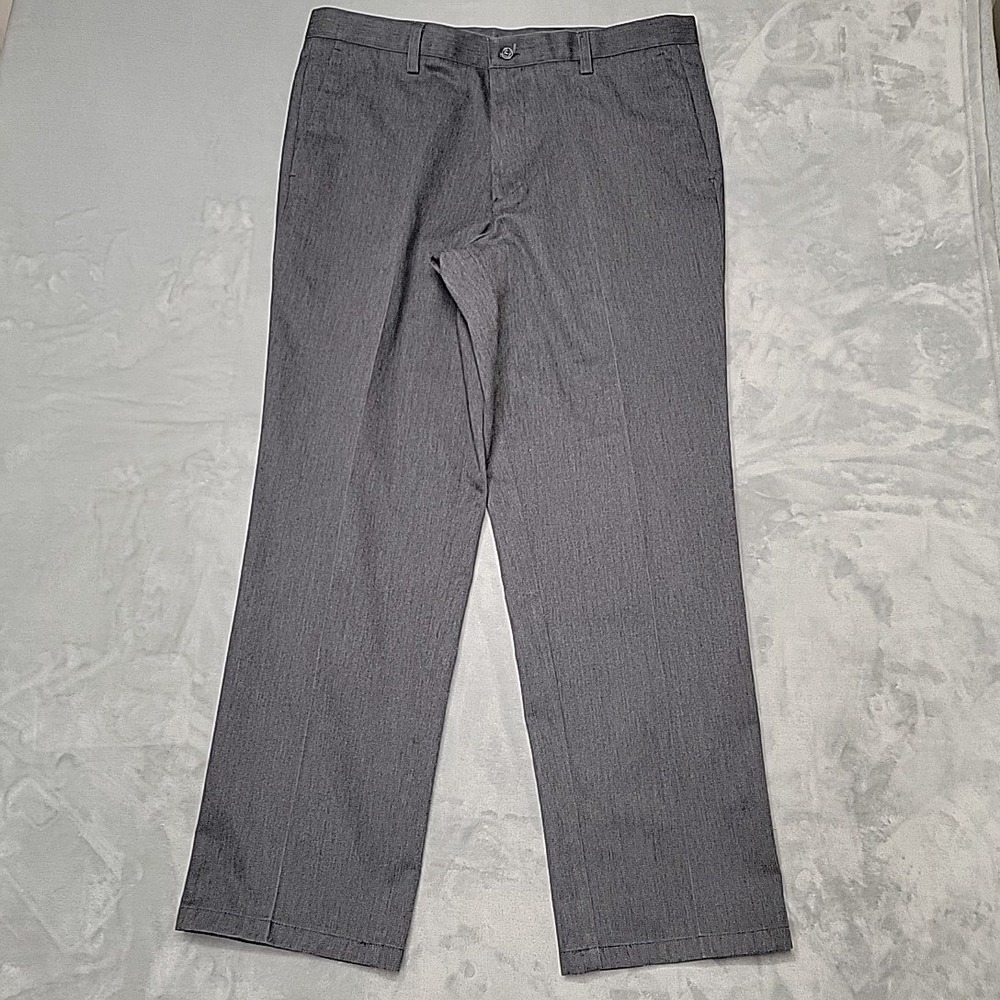 Dockers PantS Mens 38x32 Gray Flat Front Classic Fit Chino Trousers